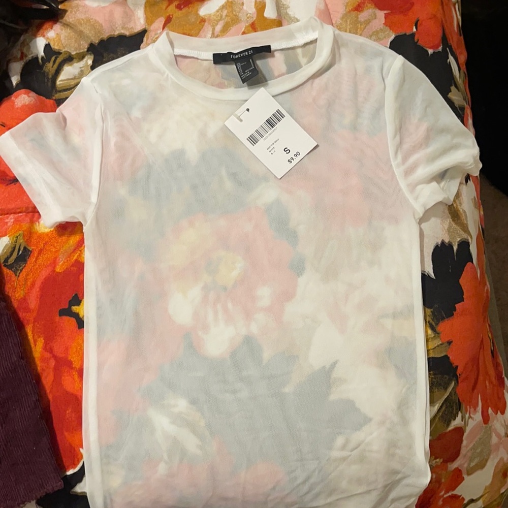 Sheer Short Sleeve Top